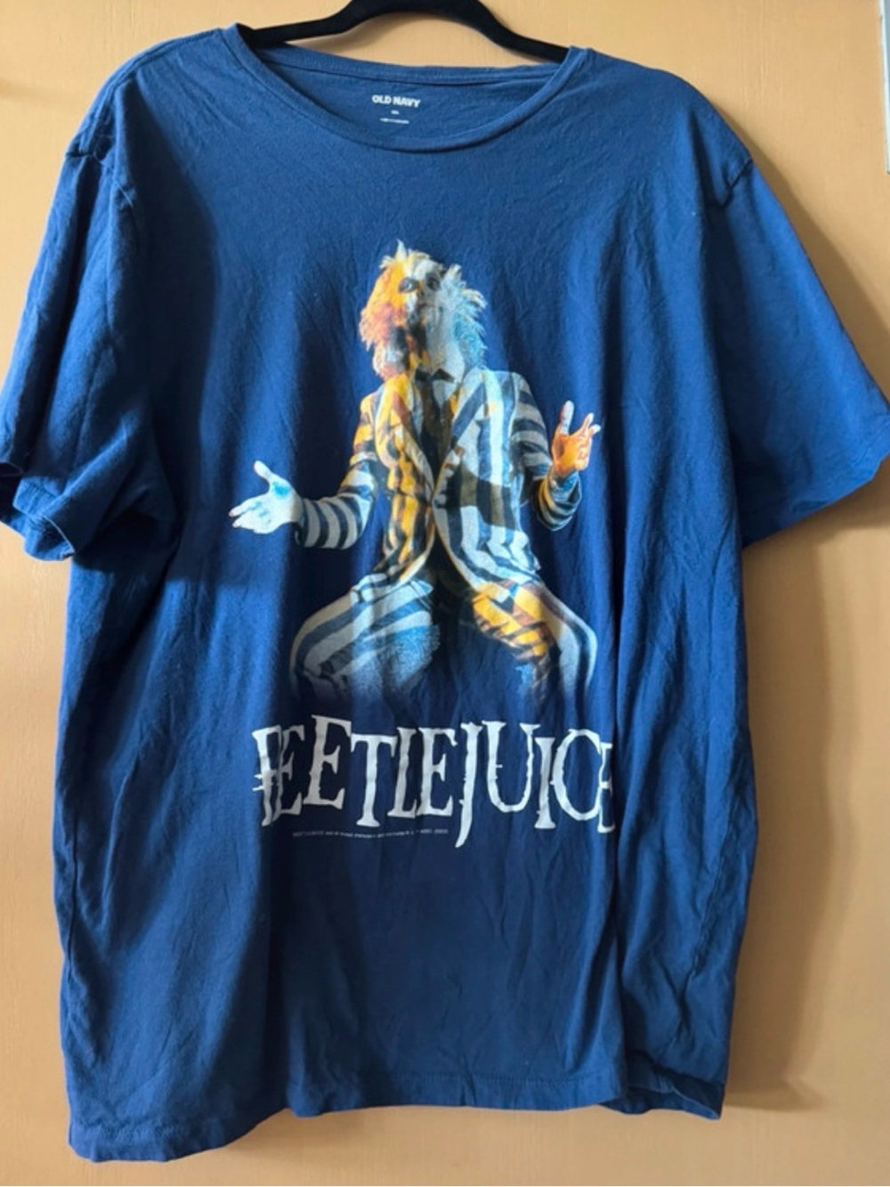 Tim Burton’s Beetlejuice Navy Old Navy XL 100% Cotton Tee Halloween